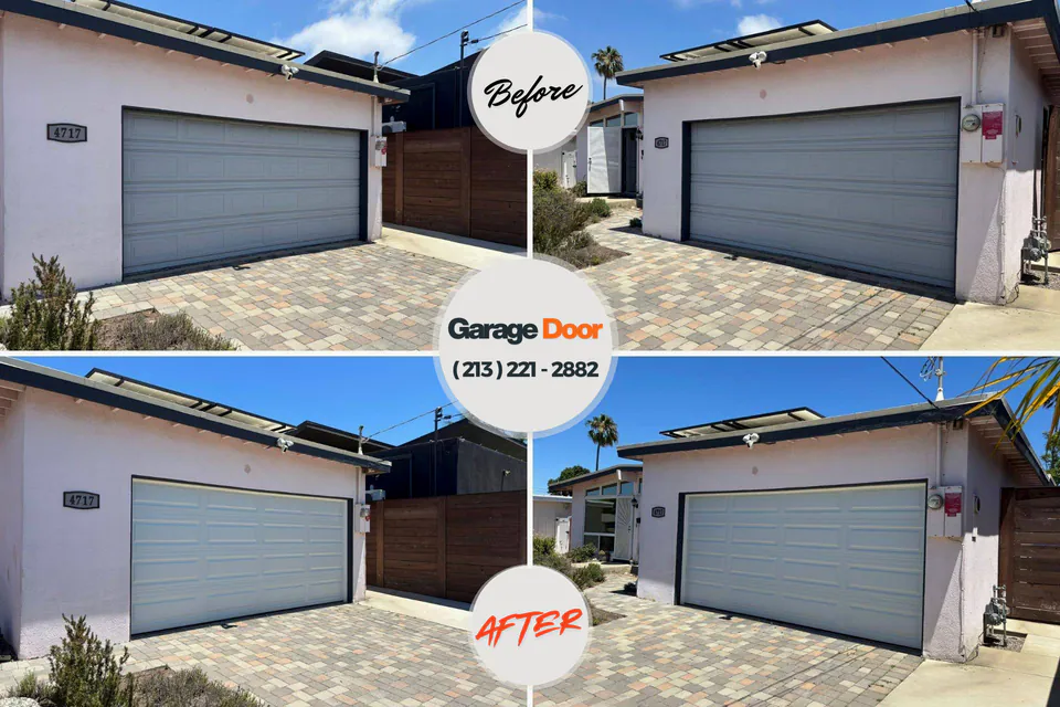 Before and after: garage door repair Independence, VA